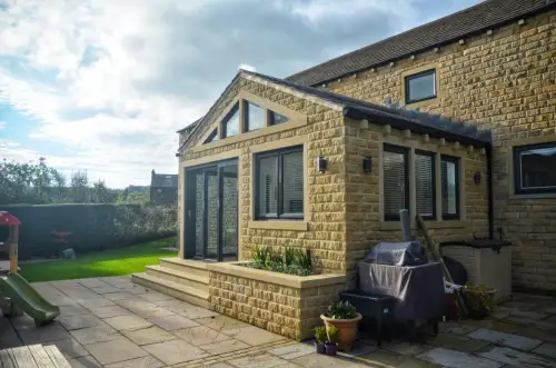 Click Here To Enlarge This Photo Of Contemporary Sun Room Extension & Landscaping